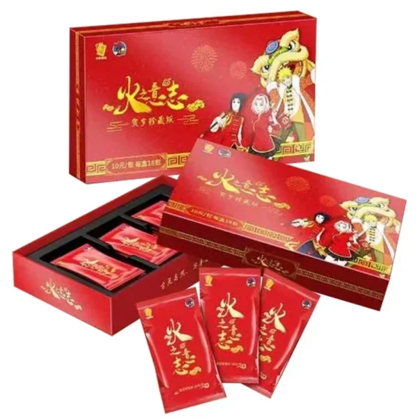 KF S888566A8603F47D2AF9CDF45D4206112I Nuovo Naruto Card Naruto Capo Gift Box Capodanno di Capodanno Volontà di Fire Rore Red