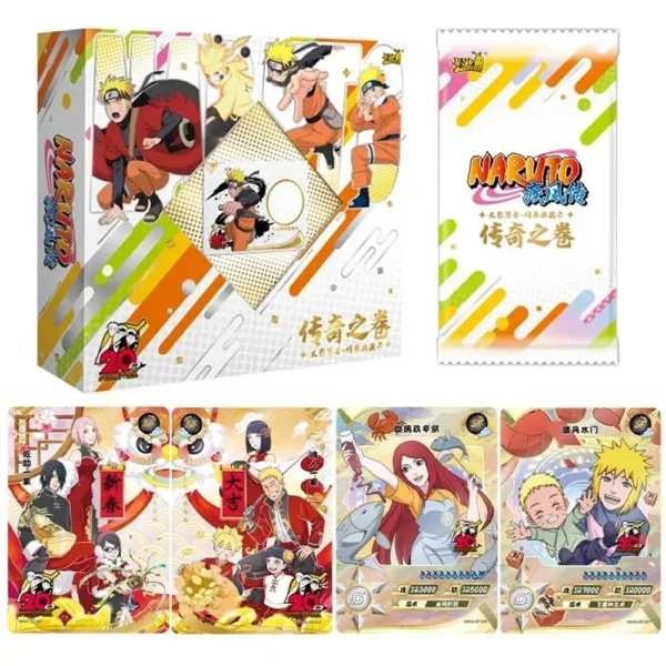 kf S9535eb9b5866495094ab52cbe0d01e520 KAYOU Naruto Card New Year Gift Box Rare SE Cards Limited 3D SP Card SV Golds