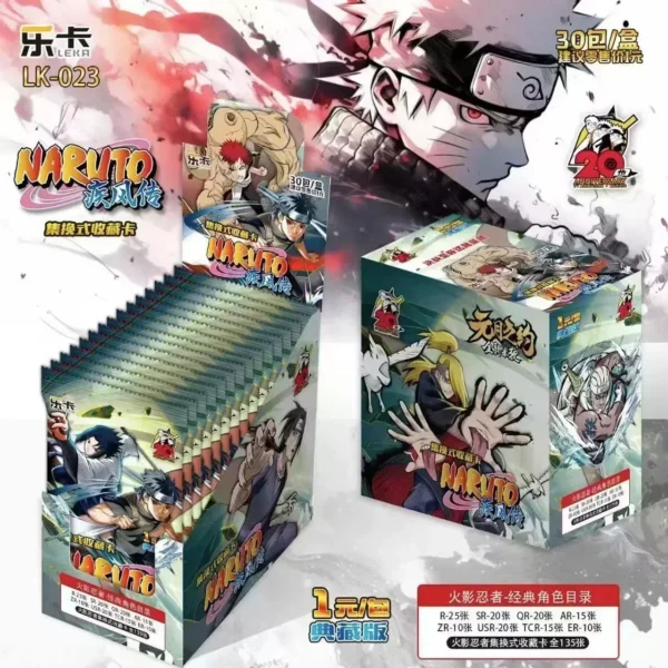 KF SAEF2D312EF834Afea57402f6c2d61f88p Naruto Card Will Of Fire Sasuke Sakura Kakashi Rzadkie popularne anime postaci Karty zabawkowe Prezenty zabawkowe