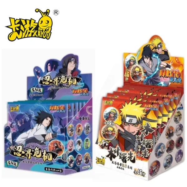 kf Scdfa6052ec454bc1aac2c883e7f1578ao KAYOU Genuine Naruto Card Konoha Dawn Badge Series 20th Anniversary Uzumaki Naruto Minato Baji Box
