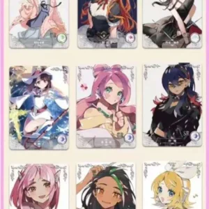kf Sfdccc3dee9d144d29a85e07ec98fff6e9 New Goddess Story Card Qingzhi Chapter Exquisite Painting Style Flash Card Anime Character Collection Card Toys